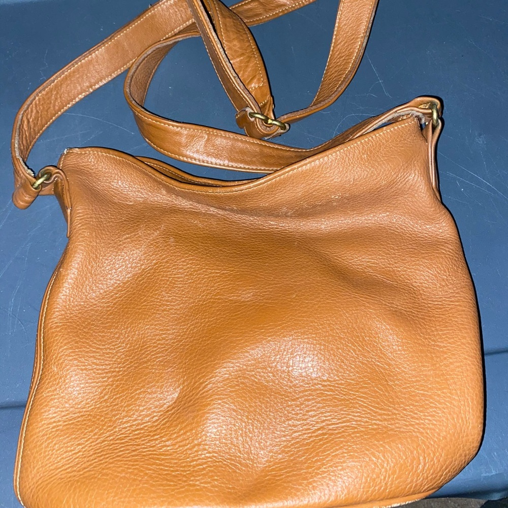 Tan crossover purse